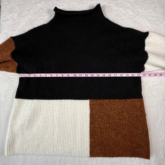 Entro Black, Brown and White Color Block Sweater Size Medium - Picture 5 of 6